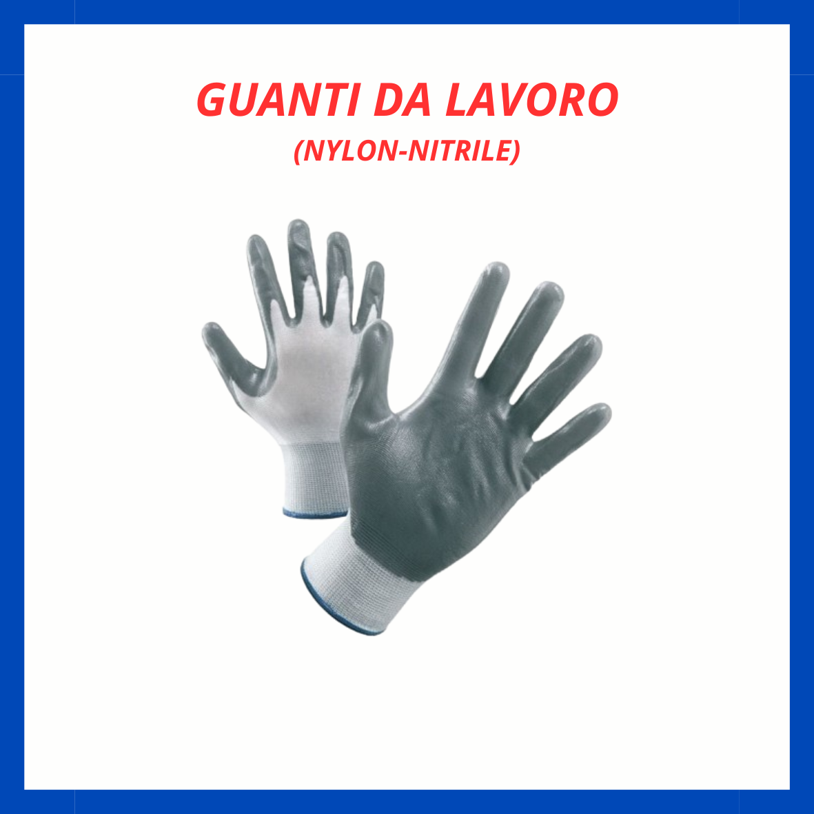 Guanti da lavoro (nylon-nitrile) AA.