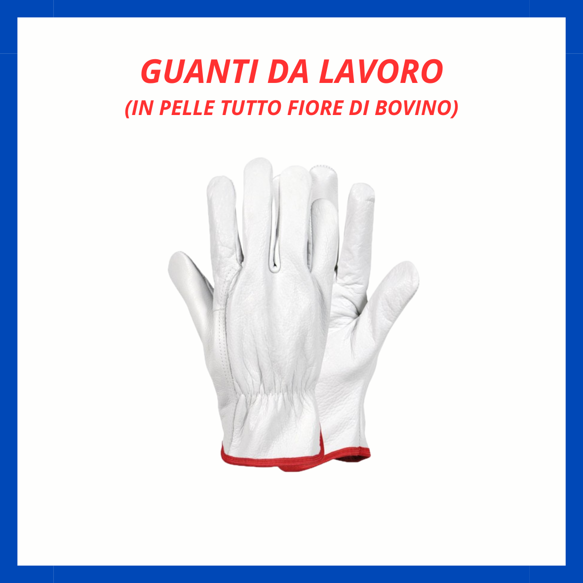 Guanti da lavoro (in pelle fiore bovina) AA.