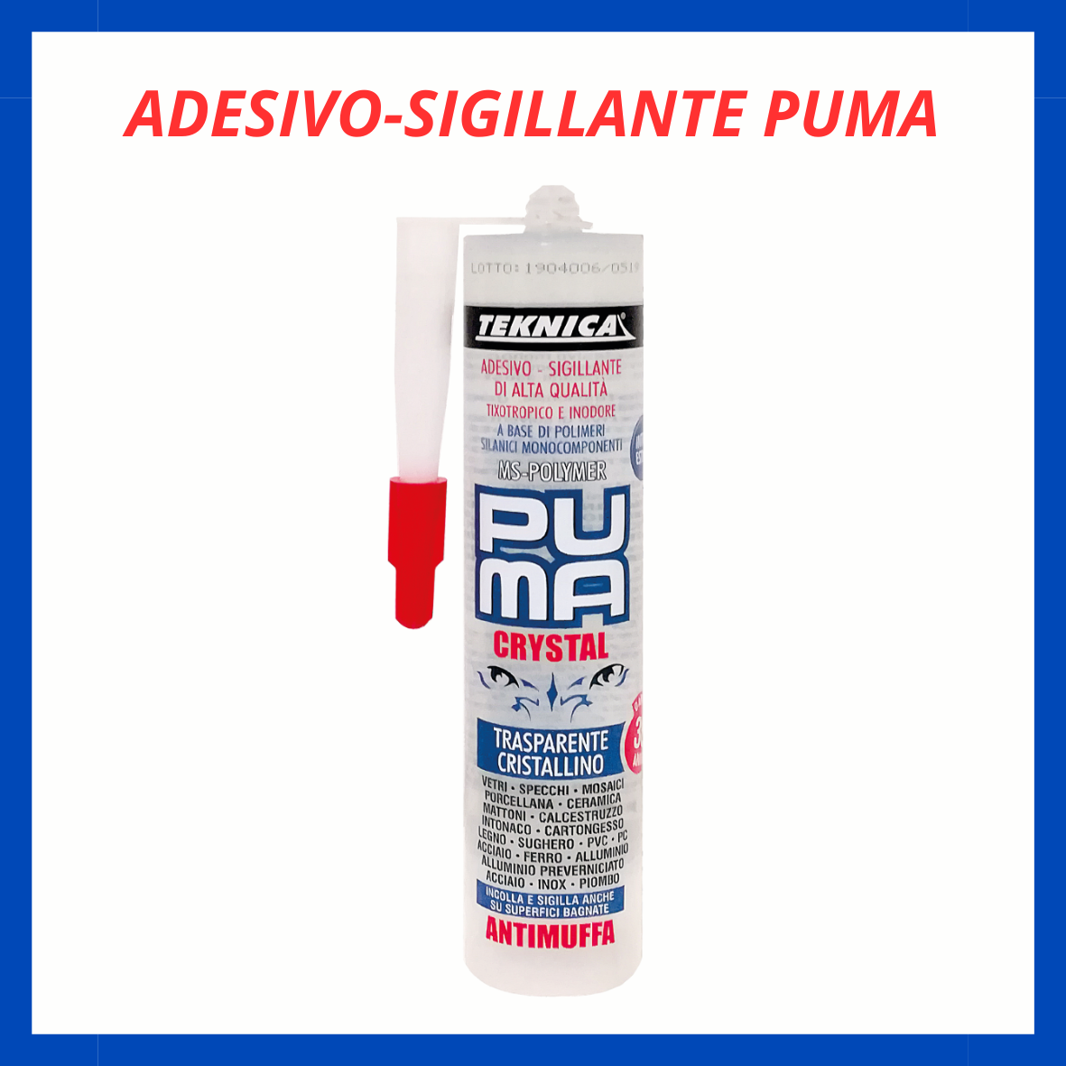 Adesivo-sigillante crystal puma AC.