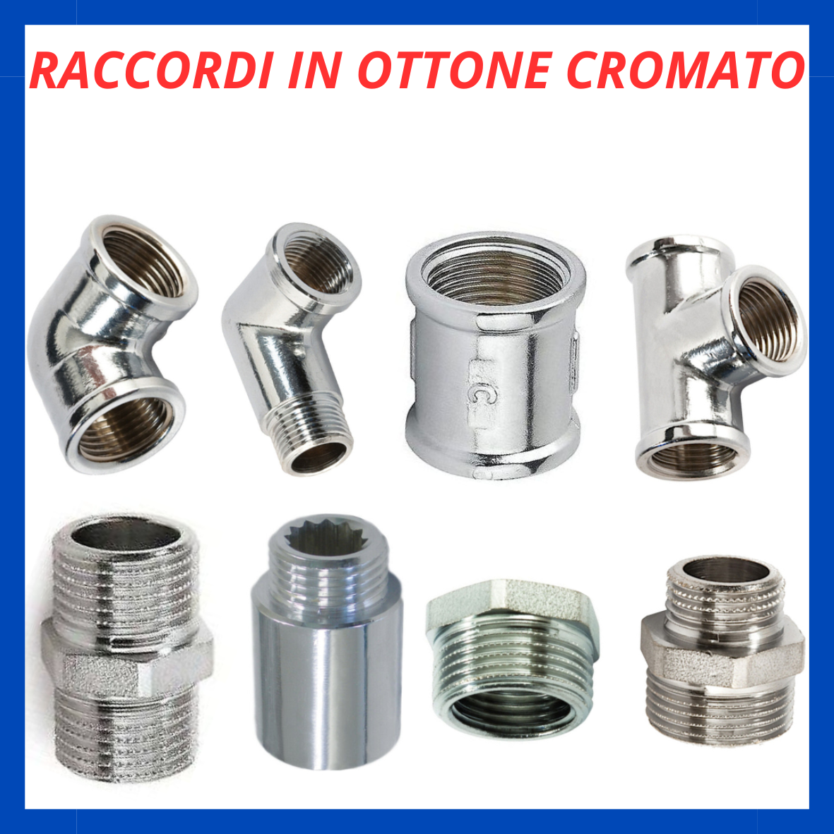 Raccordi in ottone cromato RC.