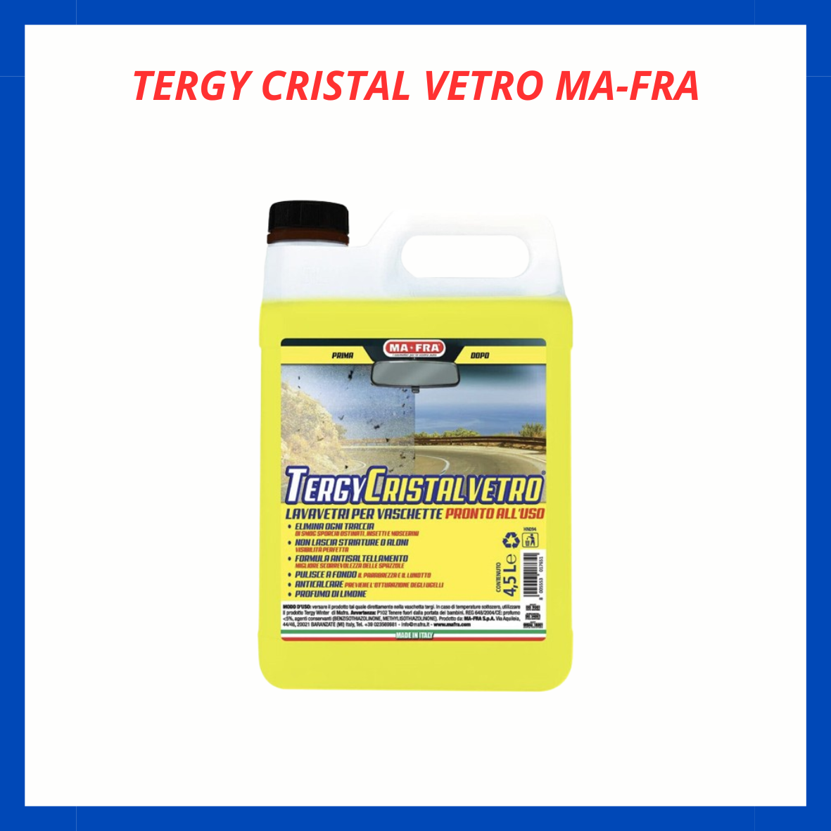 Tergy Cristal Vetro Ma-Fra AM.