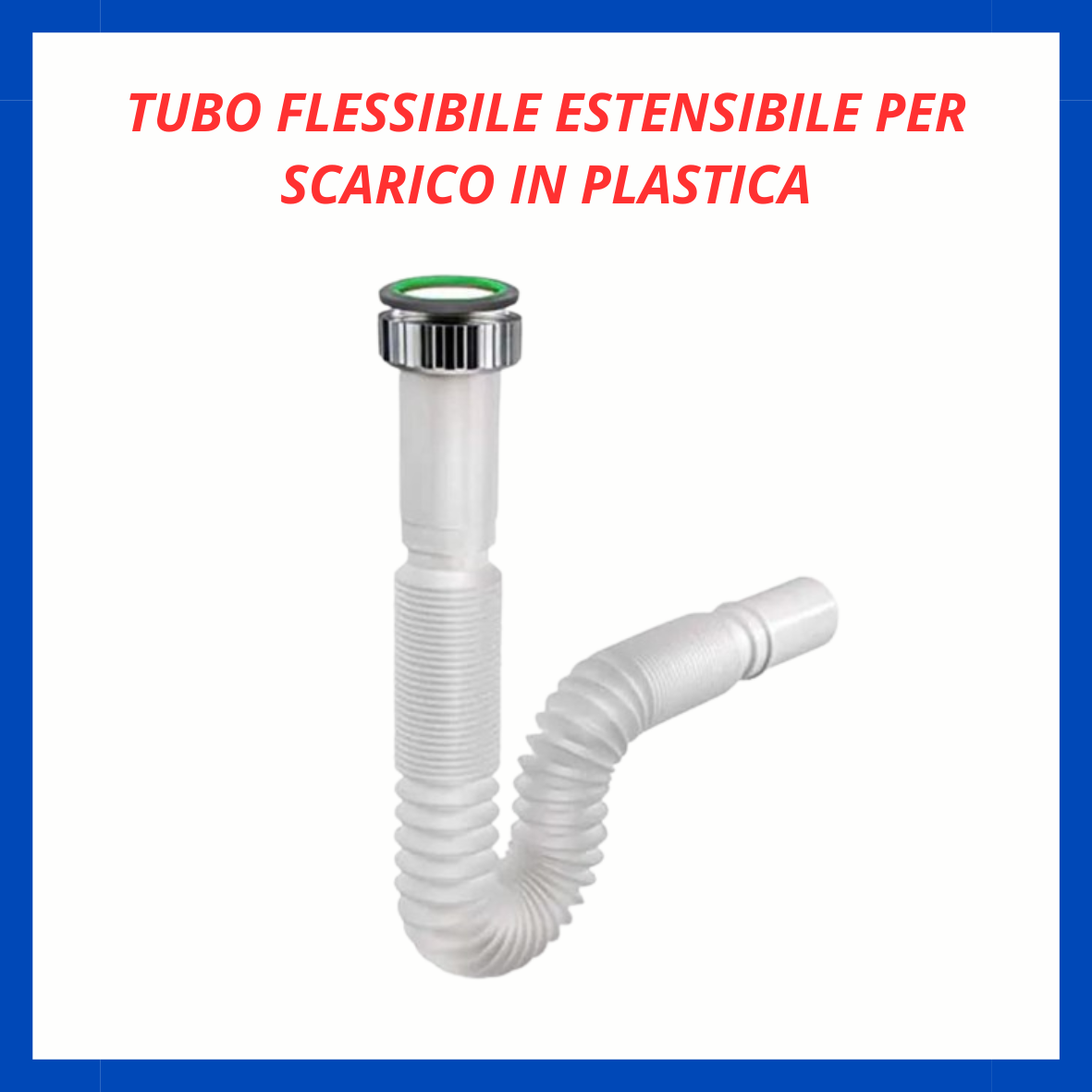 Tubo flessibile estensibile per scarico in plastica ID.