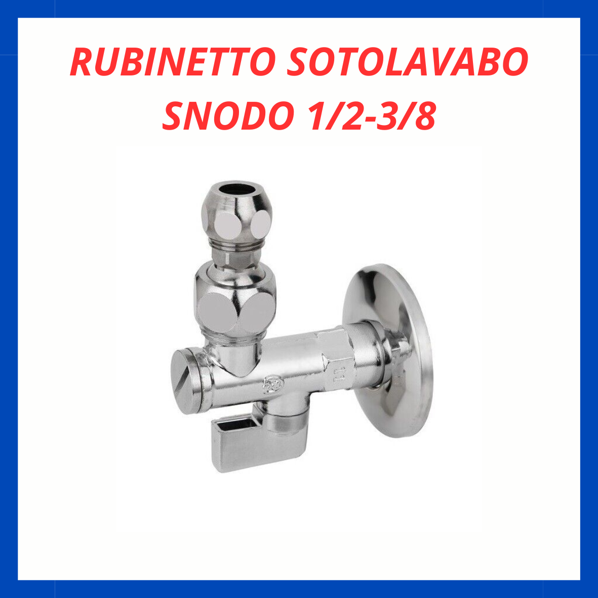 Rubinetto sotolavabo snodo 1/2-3/8 in ottone cromato RV.