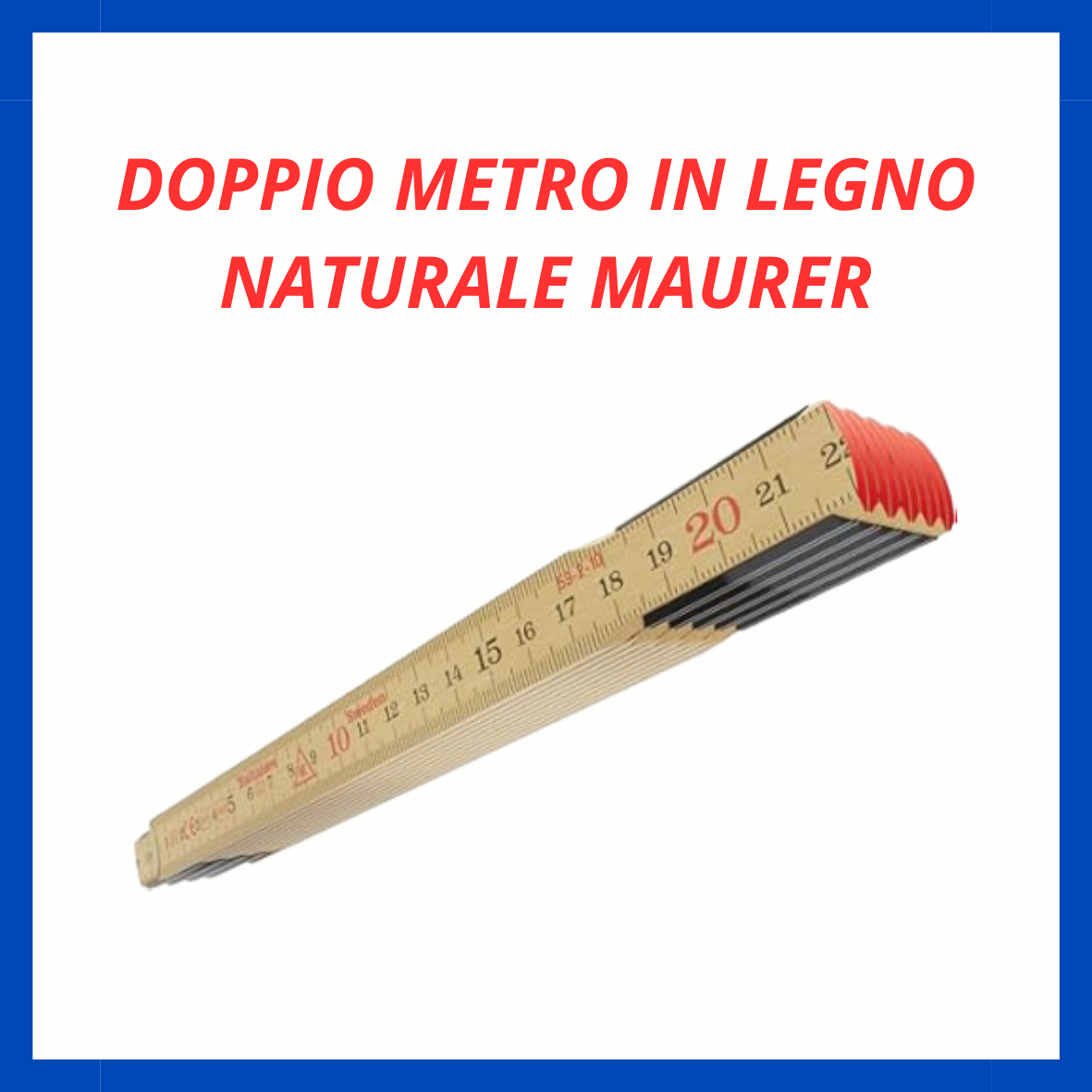Doppio metro in legno naturale Maurer ED.