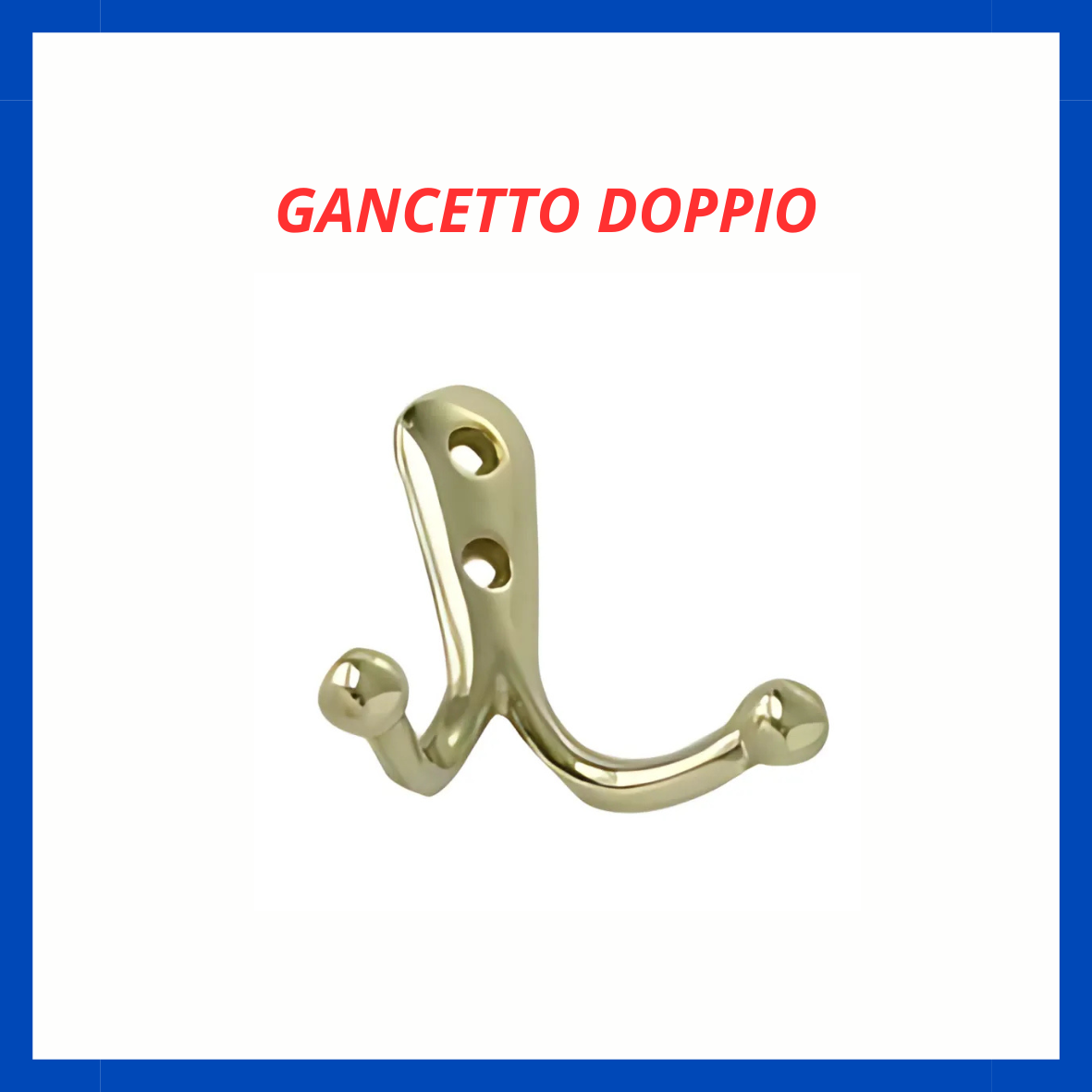 Gancetto per bagno o cucina doppio FR.