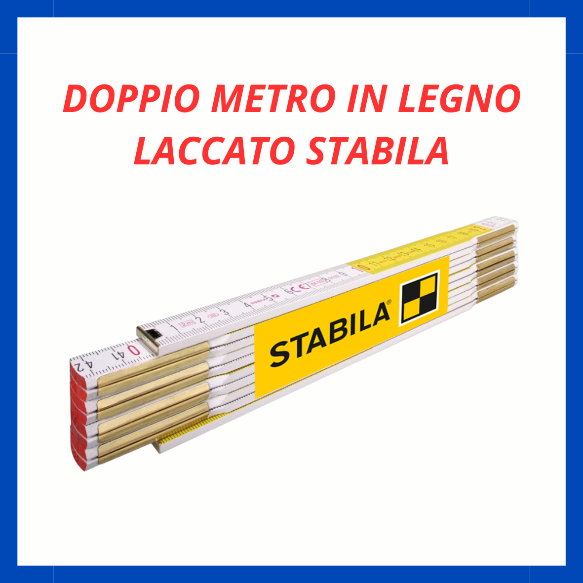 Doppio metro in legno laccato Stabila ED.