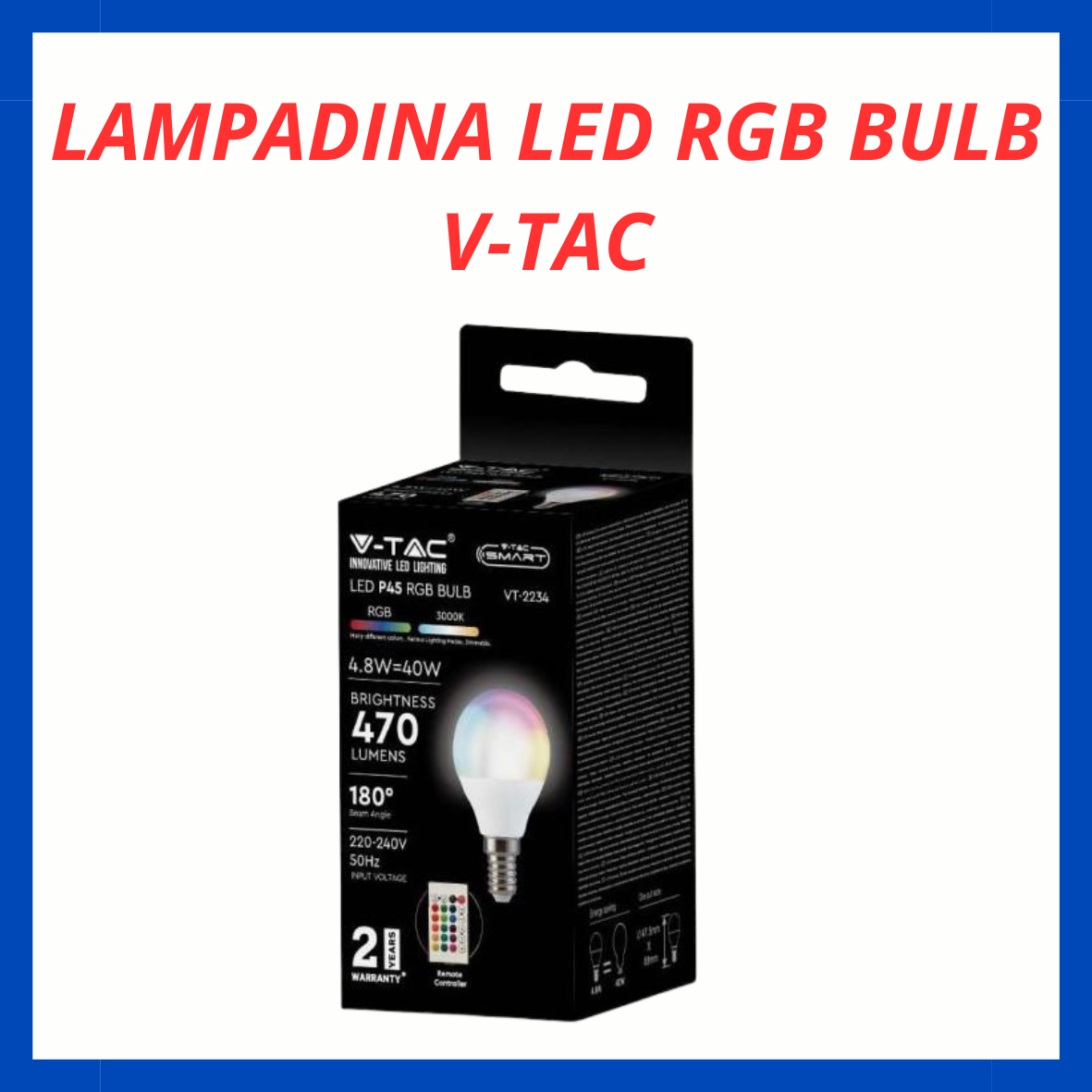 Lampadina Led RGB Bulb EL.