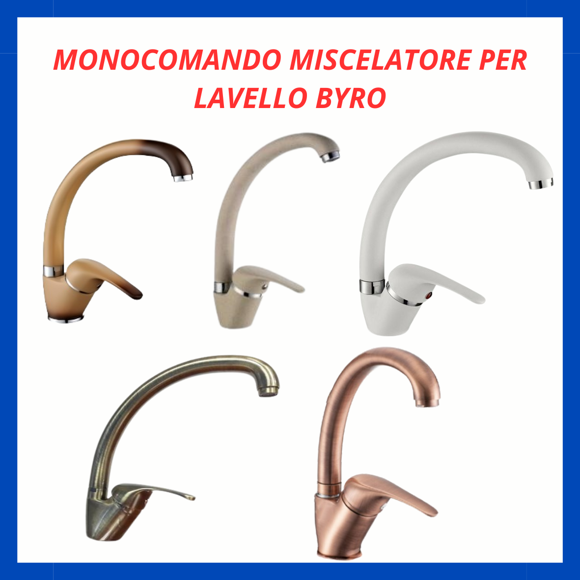 Monocomando miscelatore per lavello byron RV.