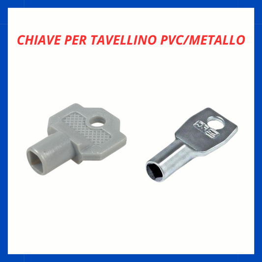 Chive per tavellino pvc/metallo FR.