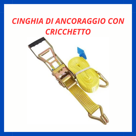 Cinghia di ancoraggio con cricchetto FR.