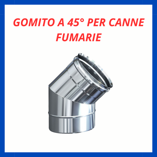 Gomito a 45° per canne fumarie RF.