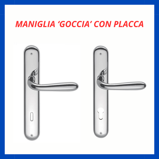 Maniglia goccia con placca FR.