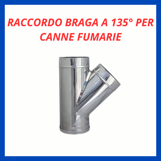 Raccordo braga a 135° per canne fumarie RF.