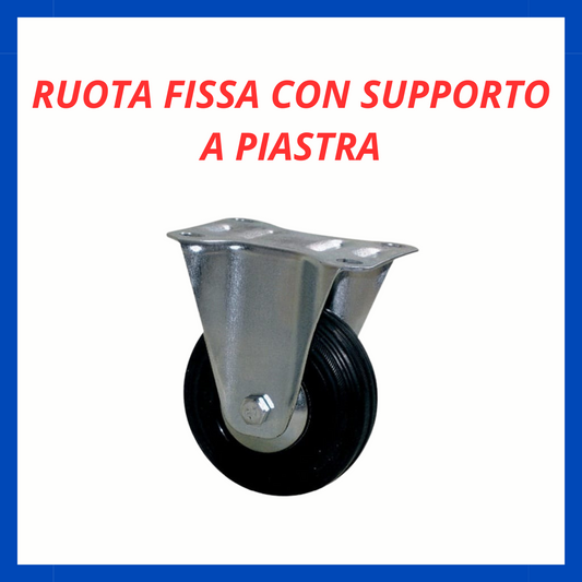 Ruota fissa con supporto a piastra FR.