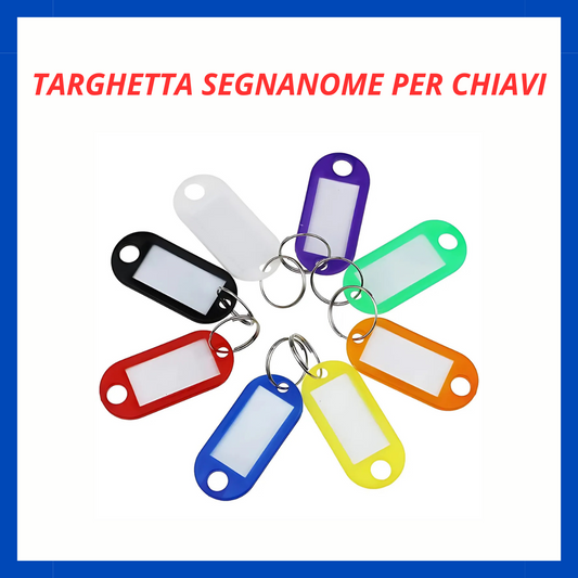 Targhette segnanome per chiavi CS.